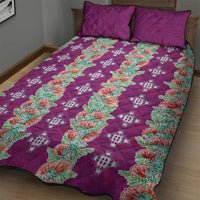 Hawaii Ohia Lehua Quilt Bed Set Tropical Vibes Fuchsia LT05 - Polynesian Pride