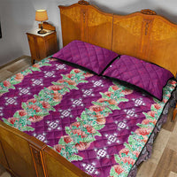 Hawaii Ohia Lehua Quilt Bed Set Tropical Vibes Fuchsia LT05 - Polynesian Pride