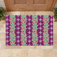 Hawaii Ohia Lehua Rubber Doormat Tropical Vibes Fuchsia LT05 Fuchsia - Polynesian Pride