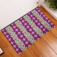Hawaii Ohia Lehua Rubber Doormat Tropical Vibes Fuchsia LT05 - Polynesian Pride
