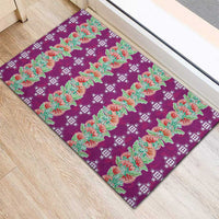 Hawaii Ohia Lehua Rubber Doormat Tropical Vibes Fuchsia LT05 - Polynesian Pride