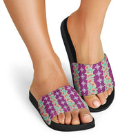 Hawaii Ohia Lehua Slide Sandals Tropical Vibes Fuchsia LT05 - Polynesian Pride