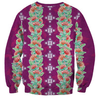 Hawaii Ohia Lehua Sweatshirt Tropical Vibes Fuchsia LT05 - Polynesian Pride