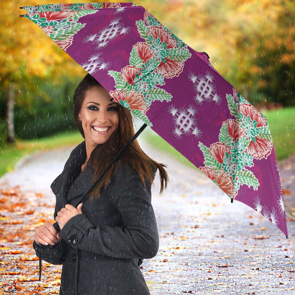 Hawaii Ohia Lehua Umbrella Tropical Vibes Fuchsia LT05 - Polynesian Pride