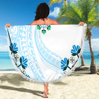 Africa Dashiki Beach Blanket With Polynesian Pattern Blue Version LT05 - Polynesian Pride