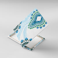 Africa Dashiki Canvas Wall Art With Polynesian Pattern Blue Version LT05 With Frame Blue - Polynesian Pride