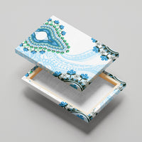 Africa Dashiki Canvas Wall Art With Polynesian Pattern Blue Version LT05 - Polynesian Pride