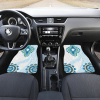 Africa Dashiki Car Mats With Polynesian Pattern Blue Version LT05 Set 2pcs - Front Blue - Polynesian Pride