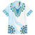 Africa Dashiki Family Matching Long Sleeve Bodycon Dress and Hawaiian Shirt With Polynesian Pattern Blue Version LT05 Dad's Shirt - Short Sleeve Blue - Polynesian Pride