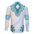 Africa Dashiki Family Matching Puletasi and Hawaiian Shirt With Polynesian Pattern Blue Version LT05 - Polynesian Pride