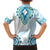 Africa Dashiki Family Matching Summer Maxi Dress and Hawaiian Shirt With Polynesian Pattern Blue Version LT05 - Polynesian Pride