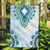 Africa Dashiki Garden Flag With Polynesian Pattern Blue Version