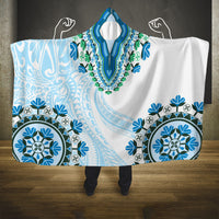 Africa Dashiki Hooded Blanket With Polynesian Pattern Blue Version LT05 One Size Blue - Polynesian Pride