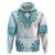 Africa Dashiki Hoodie With Polynesian Pattern Blue Version LT05 Zip Hoodie Blue - Polynesian Pride