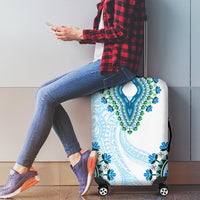 Africa Dashiki Luggage Cover With Polynesian Pattern Blue Version LT05 - Polynesian Pride
