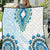 Africa Dashiki Quilt With Polynesian Pattern Blue Version