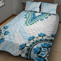 Africa Dashiki Quilt Bed Set With Polynesian Pattern Blue Version LT05 - Polynesian Pride