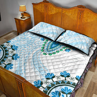 Africa Dashiki Quilt Bed Set With Polynesian Pattern Blue Version LT05 - Polynesian Pride