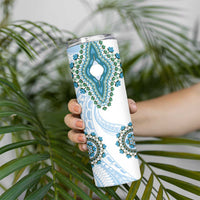 Africa Dashiki Skinny Tumbler With Polynesian Pattern Blue Version LT05 - Polynesian Pride