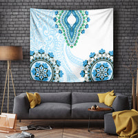 Africa Dashiki Tapestry With Polynesian Pattern Blue Version LT05 - Polynesian Pride