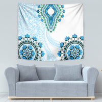 Africa Dashiki Tapestry With Polynesian Pattern Blue Version LT05 - Polynesian Pride