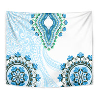 Africa Dashiki Tapestry With Polynesian Pattern Blue Version LT05 - Polynesian Pride