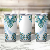 Africa Dashiki Tumbler Cup With Polynesian Pattern Blue Version LT05 - Polynesian Pride