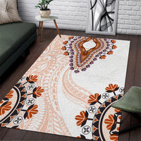 Africa Dashiki Area Rug With Polynesian Pattern Beige Version LT05 Beige - Polynesian Pride