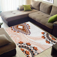 Africa Dashiki Area Rug With Polynesian Pattern Beige Version LT05 - Polynesian Pride