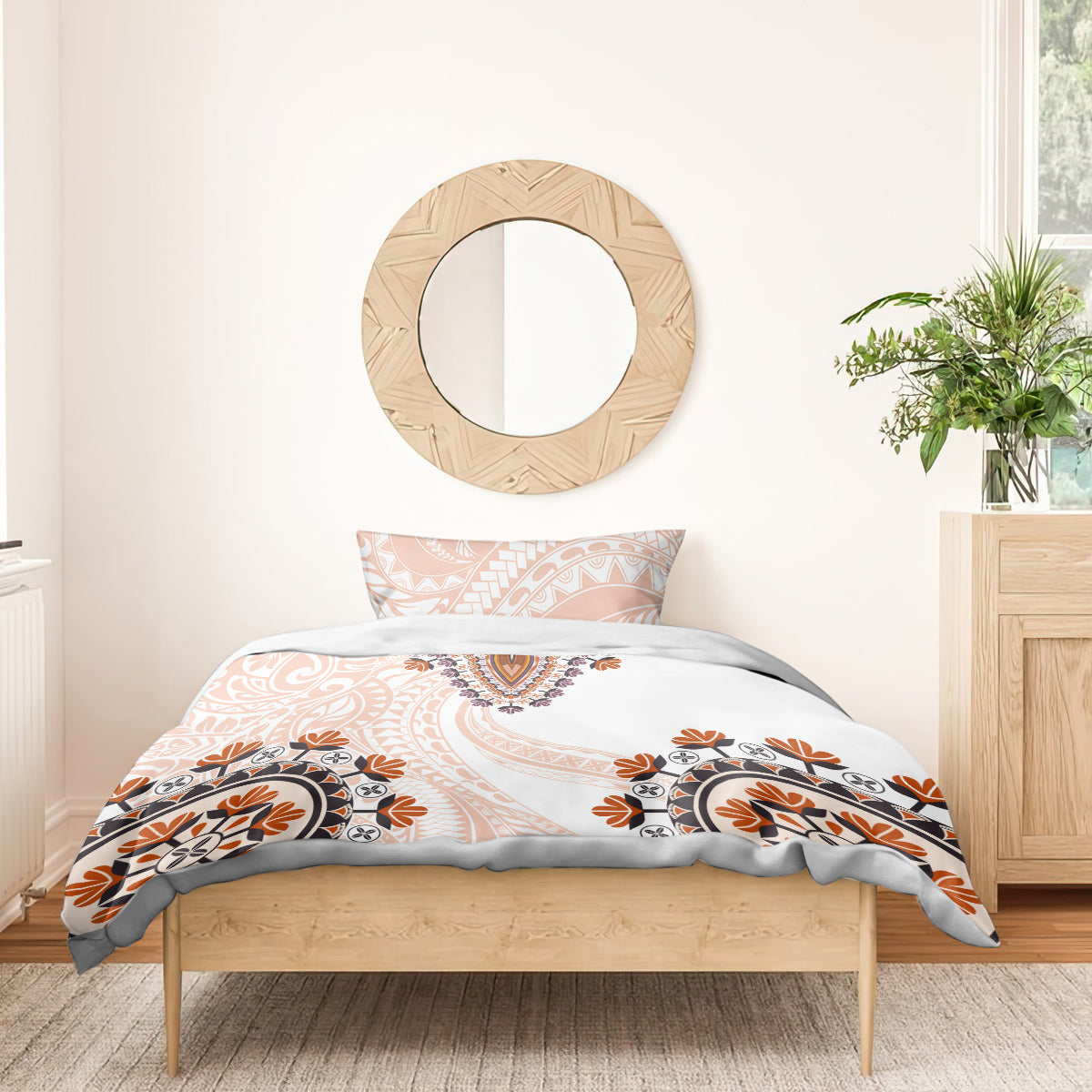 Africa Dashiki Bedding Set With Polynesian Pattern Beige Version LT05 - Polynesian Pride