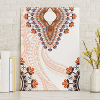 Africa Dashiki Canvas Wall Art With Polynesian Pattern Beige Version LT05 Without Frame Beige - Polynesian Pride