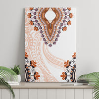 Africa Dashiki Canvas Wall Art With Polynesian Pattern Beige Version LT05 - Polynesian Pride