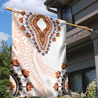 Africa Dashiki Garden Flag With Polynesian Pattern Beige Version LT05 - Polynesian Pride