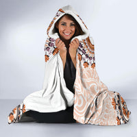 Africa Dashiki Hooded Blanket With Polynesian Pattern Beige Version LT05 - Polynesian Pride