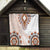 Africa Dashiki Quilt With Polynesian Pattern Beige Version