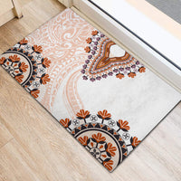 Africa Dashiki Rubber Doormat With Polynesian Pattern Beige Version LT05 - Polynesian Pride