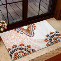 Africa Dashiki Rubber Doormat With Polynesian Pattern Beige Version LT05 - Polynesian Pride