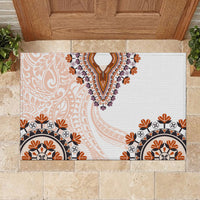 Africa Dashiki Rubber Doormat With Polynesian Pattern Beige Version LT05 - Polynesian Pride