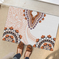 Africa Dashiki Rubber Doormat With Polynesian Pattern Beige Version LT05 - Polynesian Pride