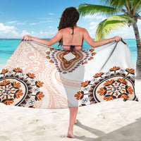 Africa Dashiki Sarong With Polynesian Pattern Beige Version LT05 - Polynesian Pride