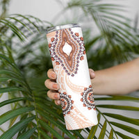 Africa Dashiki Skinny Tumbler With Polynesian Pattern Beige Version LT05 - Polynesian Pride