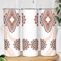 Africa Dashiki Skinny Tumbler With Polynesian Pattern Beige Version LT05 - Polynesian Pride