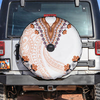 Africa Dashiki Spare Tire Cover With Polynesian Pattern Beige Version LT05 Beige - Polynesian Pride