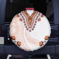 Africa Dashiki Spare Tire Cover With Polynesian Pattern Beige Version LT05 - Polynesian Pride