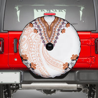 Africa Dashiki Spare Tire Cover With Polynesian Pattern Beige Version LT05 - Polynesian Pride