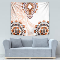 Africa Dashiki Tapestry With Polynesian Pattern Beige Version LT05 - Polynesian Pride