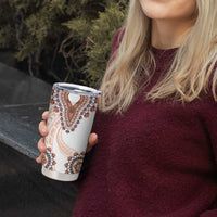 Africa Dashiki Tumbler Cup With Polynesian Pattern Beige Version LT05 - Polynesian Pride