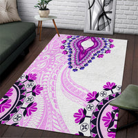 Africa Dashiki Area Rug With Polynesian Pattern Pink Version LT05 Pink - Polynesian Pride