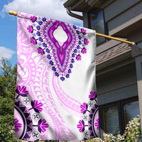 Africa Dashiki Garden Flag With Polynesian Pattern Pink Version LT05 - Polynesian Pride