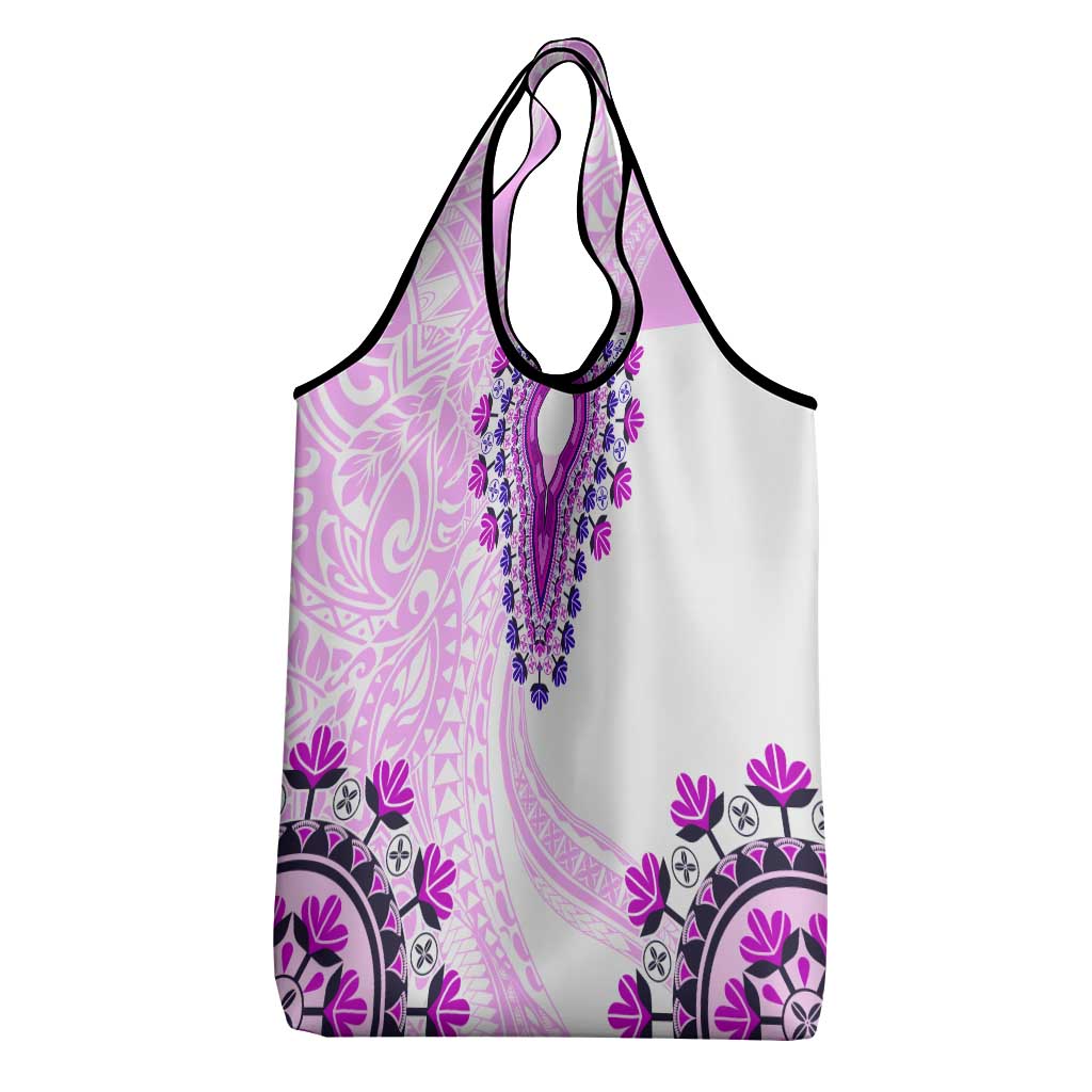 Africa Dashiki Grocery Bag With Polynesian Pattern Pink Version LT05 - Polynesian Pride